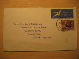 PRETORIA 1954 To Sussex GB UK England SOUTH AFRICA Air Mail Cover British Area Colonies - Lettres & Documents