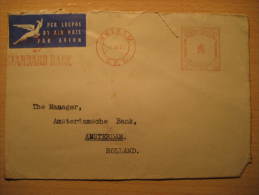 WELKOM 1960 To Amsterdam Holland Standard Bank Postage Paid SOUTH AFRICA Registered Cover British Area Colonies - Briefe U. Dokumente