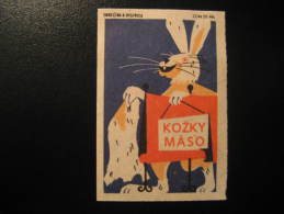 CZECHOSLOVAKIA CZECH Rabbit Rabbits Farm Agriculture Fauna Animal Poster Stamp Label Vignette Cinderella - Rabbits