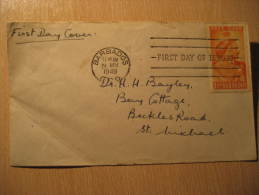 BARBADOS 1948 To St Michael Silver Wedding Stamp On Cover UK GB British Colonies - Barbades (...-1966)