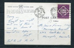 USA 1954 Picturial Postal Card  UN Headquaters - Postal History