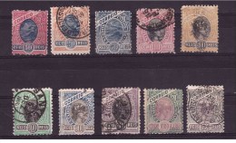 BRAZIL 1894-1904 Definitive Issue  Cpl Set Of 10 Value Yvert Cat N° 79-88 Very Fine Used - Gebraucht