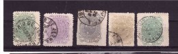 BRAZIL 1889-93  South Cross   Odd Value Yvert Cat N° 68-69-71-72-73 Very Fine Used - Oblitérés