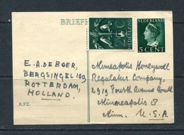 Netherlands 1948 Postal Card To USA - Briefe U. Dokumente