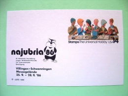 USA 1986 - Stationery Stamped Postal Card - Unused - 14c - Philately Stamps The Universal Hobby - Najubria 86 - 1981-00
