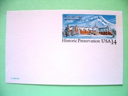 USA 1986 - Stationery Stamped Postal Card - Unused - 14c - Historic Preservation - Timberline Lodge - Mt. Hood Oregon... - 1981-00