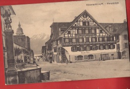 CDS4-31 Küssnacht Am Rigi, Hauptplatz  Und Gastaus Zur Engel, Goethe Stube. Militärpost. - Küssnacht