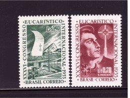 BRAZIL 1955 Eucaristical Congress Yvert Cat N° 607/08 Mint Hinged - Neufs