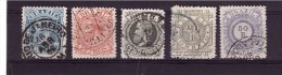 BRAZIL 1882-84 Definitive Issue  Yvert Cat N° 52-53-54-59-60 Very Fine Used - Used Stamps