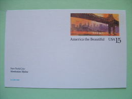 USA 1989 - Stationery Stamped Postal Card - Unused - 15c - America The Beautifull - Bridge - Manhattan Skyline - New ... - 1981-00