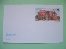 USA 1991 - Stationery Stamped Postal Card - Unused - 19c - Old Red Building - University Of Texas - Medical Branch - 1981-00