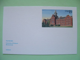 USA 1991 - Stationery Stamped Postal Card - Unused - 19c - Old Mill - University Of Vermont Bicentennial - 1981-00