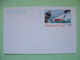 USA 1992 - Stationery Stamped View Postal Card - Unused - 19c - Sailing Ship - America Cup - 1981-00