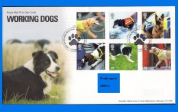 GB 2008-0006, Working Dogs FDC, Tallents House SHS - 2001-2010 Dezimalausgaben