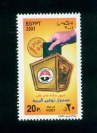 EGYPT / 2001 / POSTAL SAVINGS BANK / MNH / VF - Neufs