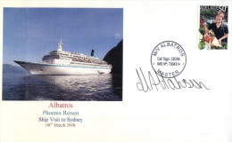 (600) Cruise Ship Albatros Visit To Australia - Sydney - Cover Sign By Ship Captain - 2008 - Maritime