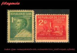 CUBA MINT. 1936-02 INAUGURACIÓN DEL MONUMENTO AL MAYOR GENERAL JOSÉ MIGUEL GÓMEZ - Nuevos