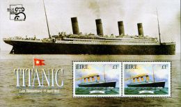 ER0005 Ireland 1999 Titanic S/S(2) Surcharged MNH - Nuevos