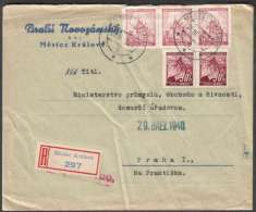 BuM1201 - Böhmen Und Mähren (1940) Mestec Kralove (czech. Postmark) R-letter, Tariff: 3,60K (czech. R-label) - Briefe U. Dokumente