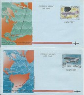 ESPAÑA - AEROGRAMAS 203/204 ** MNH - VUELOS. CUATRO VIENTOS, JESUS DEL GRAN PODER AÑO COMPLETO 1982 EMISION 29-06-82 - Unused Stamps