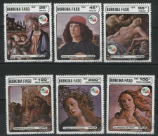 BURKINA FASO 1985 - Dipinti Di Botticelli - 6 Val. Usati / Used Come Da Scansione - Burkina Faso (1984-...)