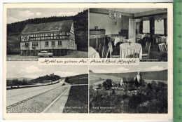 Hotel Zur Grünen Au, Aua B.Bad Hersfeld Ca. 1955, Verlag: Fr. Streitenberger, Bischhausen, POSTKARTE. Erhaltung: I-II, - Bad Hersfeld