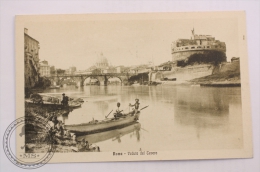 Postcard Italy -Rome/ Roma - Veduta Del Tevere /Boat On The River - Edited G. Di Veroli - Uncirculated - Brücken