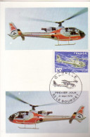 HELICOPTERE "GAZELLE" :  Carte Et Timbre 1er Jour - Helicopters