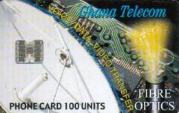 GHANA 100 UNITS SATELLITE DISH CHIP GHA-56  EXP. 09/01  READ DESCRIPTION !!! - Ghana