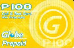 PHILIPPINES 100 PESOS GSM MOBILE PHONE CALL & TEXT YELLOW CARD READ DESCRIPTION !! - Philippines