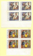 TIMBRES - STAMPS - PORTUGAL -  EUROPA CEPT 1981 - BLOCS 4 TIMBRES NEUFS - BORD FEUILES NUMEÉOTÉE - TRÈS RARE - Oblitérés