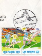 1994  SAN MARINO  Mondiali Calcio  COPPIA  Usata - Gebraucht