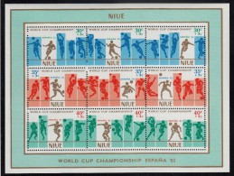 Niue MNH Scott #B51 Sheet Of 9 Soccer Players - Niue