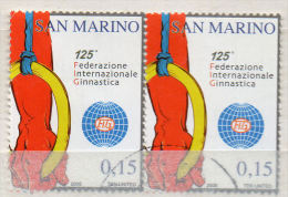 2006  SAN MARINO Federazione Internazionale Ginnastica  Coppia Usati - Oblitérés