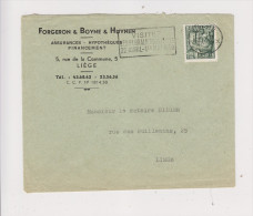 COB 768 Sur Lettre De 1950 Assurances Forgeron - Boyne  - Huynen - Sonstige & Ohne Zuordnung