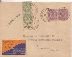 1-Esposizioni-Fiera Int.le Lyon 1932 Con Erinnofilo-annullo Speciale-v. X Viareggio-Bollo Di Arrivo. - ....-1949