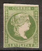 Antillas 08 (*) Isabel II. 1857. Sin Goma. - Cuba (1874-1898)