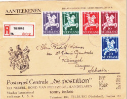 1947 - ENVELOPPE PUBLICITAIRE RECOMMANDEE De TILBURG Pour REINACH (SUISSE) - Lettres & Documents