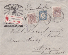 1923 - ENVELOPPE PUBLICITAIRE RECOMMANDEE De AMSTERDAM Pour WIEN (AUTRICHE) - Postal History