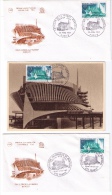 Lot De 3 Documents Philatéliques Premier Jour, Exposition Universelle De Montréal, Pavillon De La France, 1967 - 1967 – Montréal (Canada)