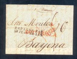 1829.- SANTANDER A BAYONA - ...-1850 Prefilatelia