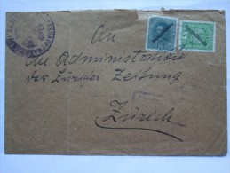 AUSTRIA CENSOR MILITARY COVER TO ZURICH - Briefe U. Dokumente