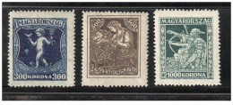 Ungheria - 1924 - Nuovo/new - Mi N. 380/82 - Unused Stamps