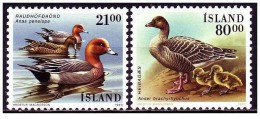 Islanda - 1990 - Nuovo/new - Uccelli - Mi N. 722/23 - Neufs