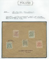 1919. REGISTERED EXHIBITION COVER. SET OF IMPER. MARKI STAMPS. - Covers & Documents