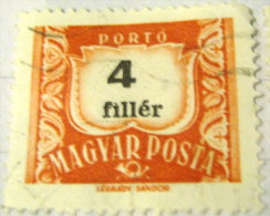 Hungary 1958 Postage Due 4f - Used - Postage Due