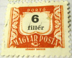 Hungary 1958 Postage Due 6f - Used - Postage Due