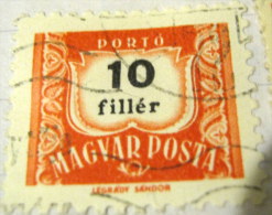 Hungary 1958 Postage Due 10f - Used - Postage Due