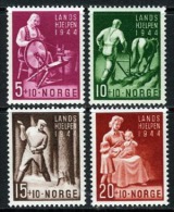 Norway B38-41 Mint Never Hinged National Walfare Semi-Postal Set From 1944 - Nuovi