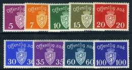 Norway O22-32 (short 2) Mint Officials From 1937-35 - Oficiales